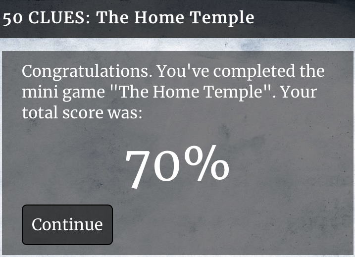 50 Clues the Home Temple Score
